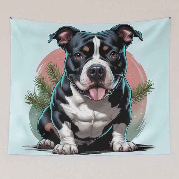 Item preview, Black and White Pitbull Dog  designed and sold by PetArt  ⭐⭐⭐⭐⭐.