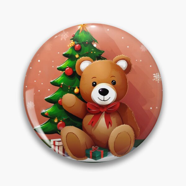 Item preview, Teddy Bear Christmas with a Tree.  designed and sold by Zofia Sosnecka.