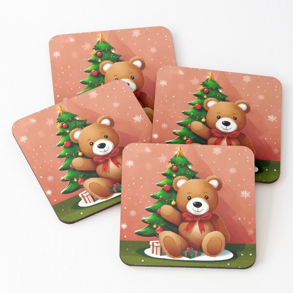 Item preview, Teddy Bear Christmas with a Tree.  designed and sold by Zofia Sosnecka.