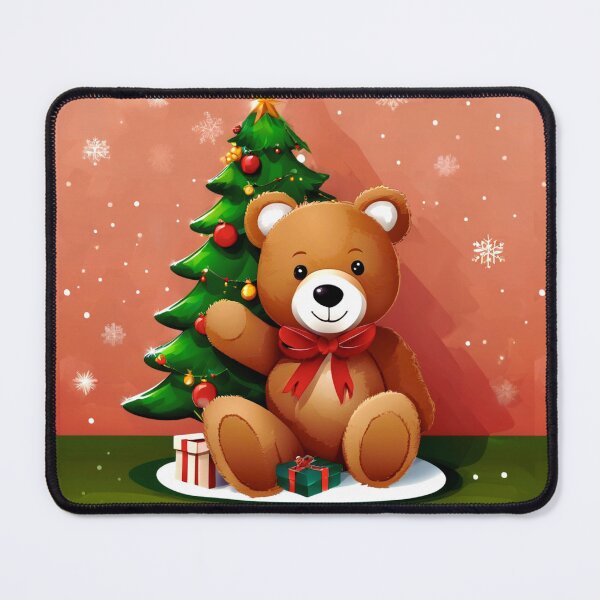 Item preview, Teddy Bear Christmas with a Tree.  designed and sold by Zofia Sosnecka.