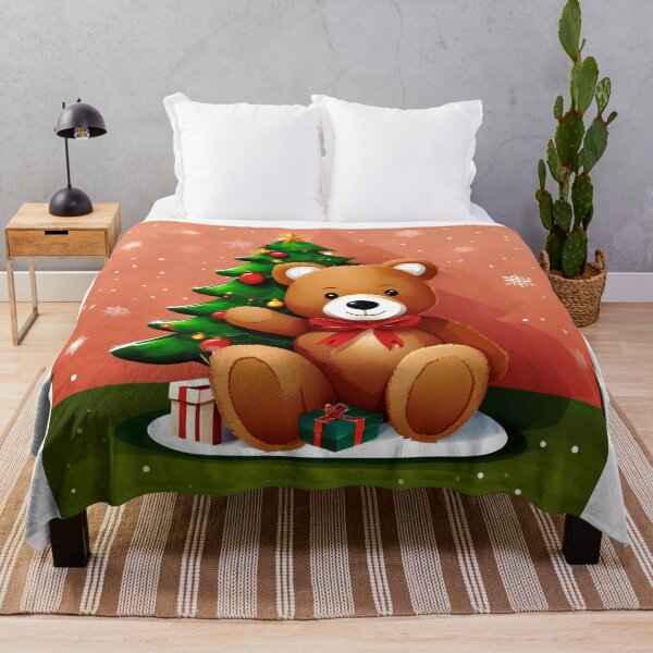 Item preview, Teddy Bear Christmas with a Tree. designed and sold by Zofia Sosnecka.