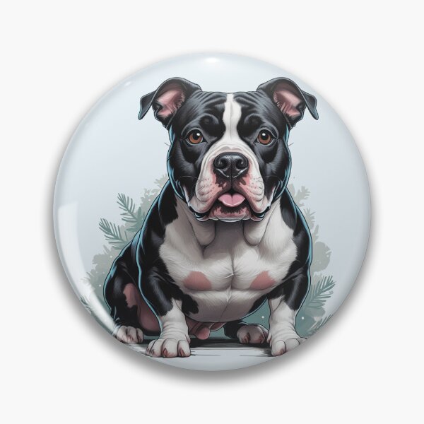 Item preview, Black and White Pitbull Dog lover designed and sold by PetArt  ⭐⭐⭐⭐⭐.