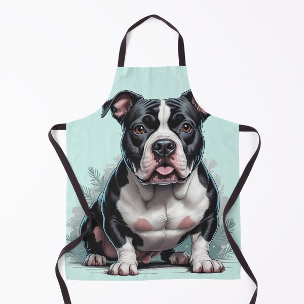Item preview, Black and White Pitbull Dog lover designed and sold by PetArt ⭐⭐⭐⭐⭐.