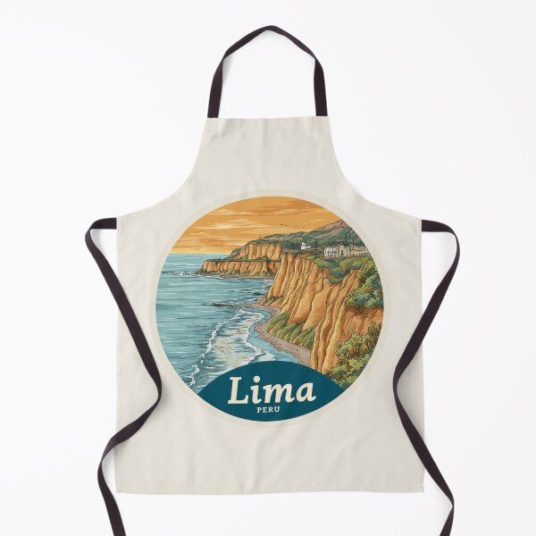 Item preview, Lima Peru Vintage Travel Sticker Retro Coastal Cliffs & Pacific Ocean Design designed and sold by Blurbean.