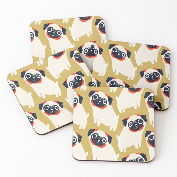 Item preview, Title: Playful Pug Pattern designed and sold by dreampik.