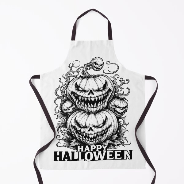 Item preview, Haunted Pumpkin Stack – Halloween Horror Illustration designed and sold by DariusZD.