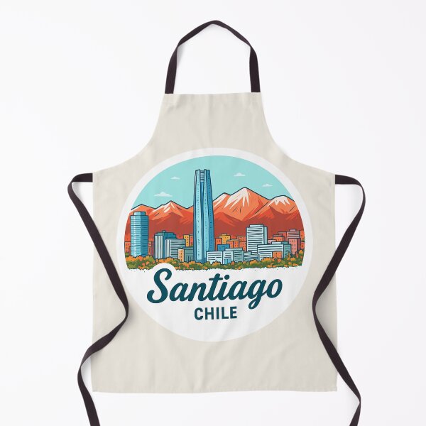 Item preview, Santiago Chile Vintage Travel Sticker Retro Skyline & Andes Mountains Design designed and sold by Blurbean.