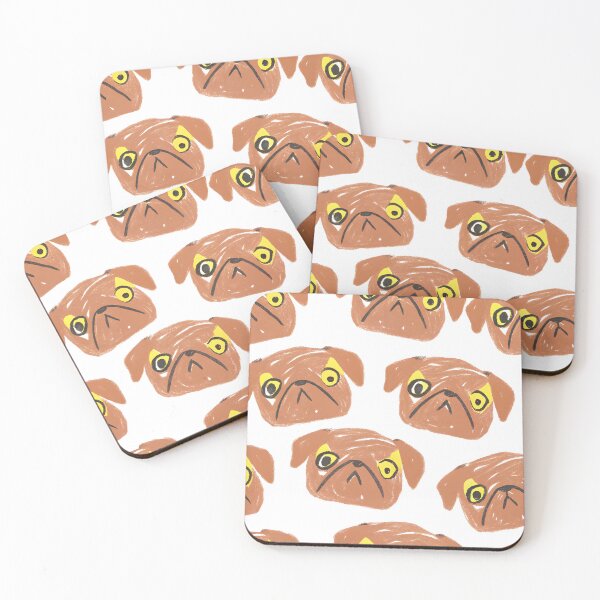 Item preview, Brown Pug Puppy Pattern designed and sold by dreampik.