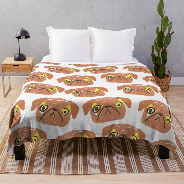 Item preview, Brown Pug Puppy Pattern designed and sold by dreampik.