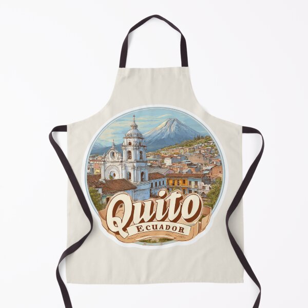 Item preview, Quito Ecuador Vintage Travel Sticker Retro Colonial City & Volcano Design designed and sold by Blurbean.