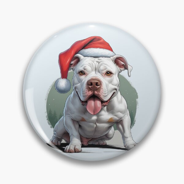 Item preview,  White Pitbull Christmas Dog lover designed and sold by PetArt  ⭐⭐⭐⭐⭐.