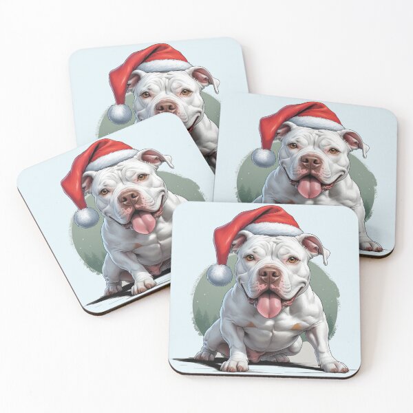 Item preview,  White Pitbull Christmas Dog lover designed and sold by PetArt  ⭐⭐⭐⭐⭐.