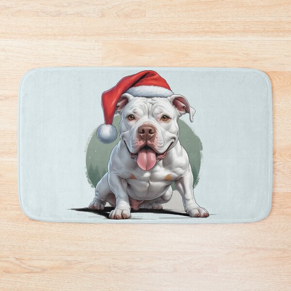 Item preview,  White Pitbull Christmas Dog lover designed and sold by PetArt  ⭐⭐⭐⭐⭐.