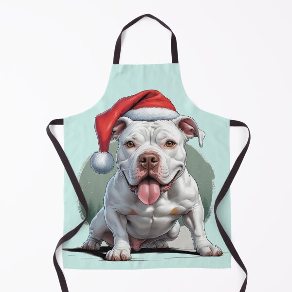 Item preview, White Pitbull Christmas Dog lover designed and sold by PetArt ⭐⭐⭐⭐⭐.