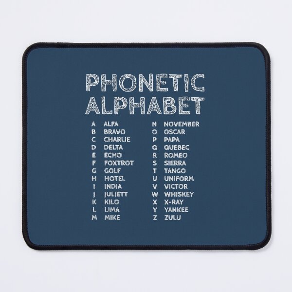 Item preview, NATO Phonetic Alphabet Chart – Blue Edition designed and sold by AnnSign.