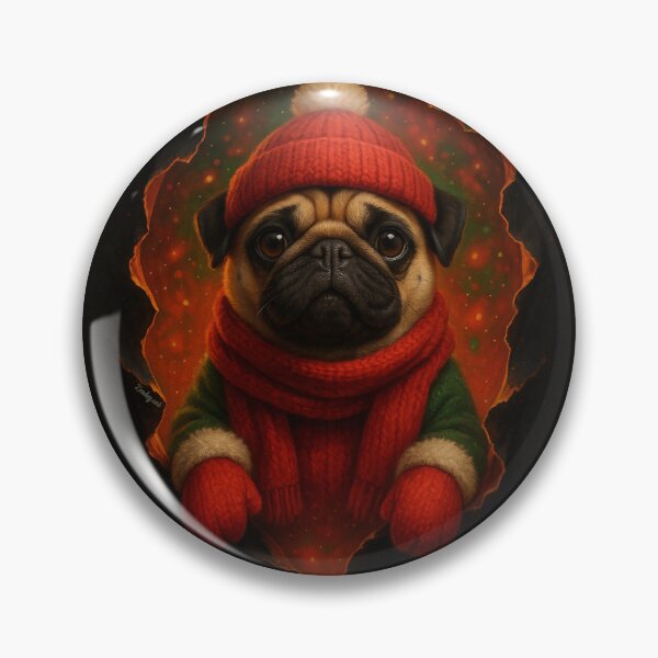 Item preview, Christmas Pug – Warm Heart, Cozy Spirit designed and sold by Zouky.art.