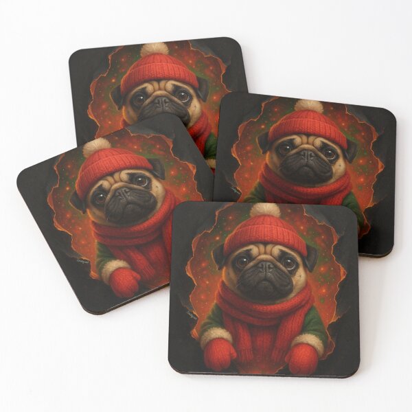 Item preview, Christmas Pug – Warm Heart, Cozy Spirit designed and sold by Zouky.art.