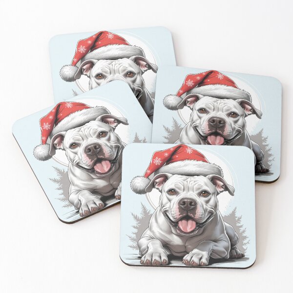 Item preview, White Pitbull Christmas Dog lover designed and sold by PetArt  ⭐⭐⭐⭐⭐.