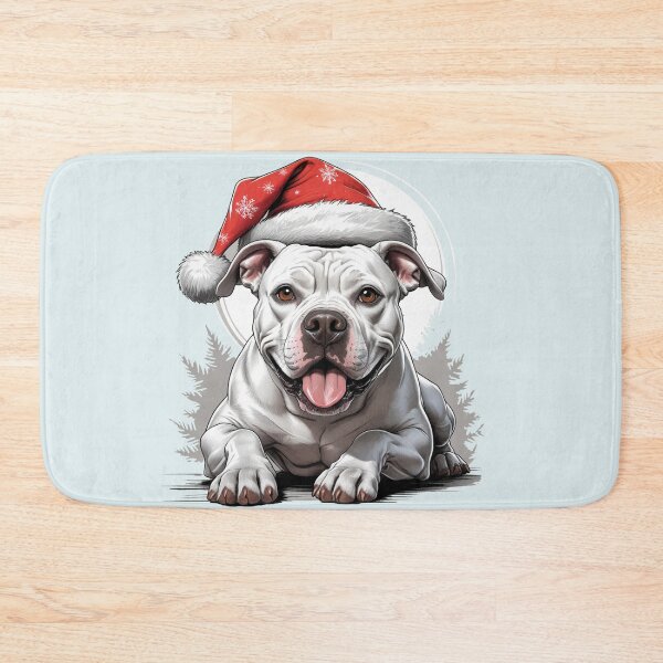 Item preview, White Pitbull Christmas Dog lover designed and sold by PetArt  ⭐⭐⭐⭐⭐.