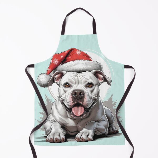 Item preview, White Pitbull Christmas Dog lover designed and sold by PetArt ⭐⭐⭐⭐⭐.