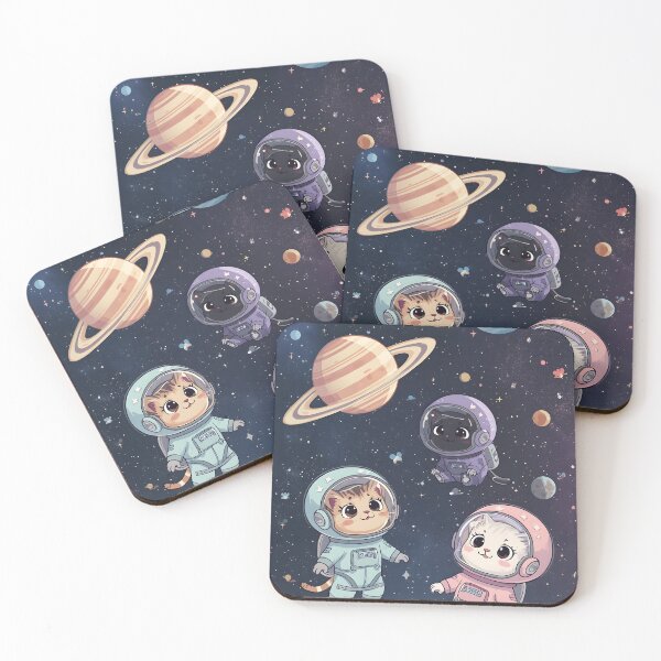 Item preview, Astro-Kitties Squad: Pastel Space Adventure designed and sold by MoonlitDoodles1.