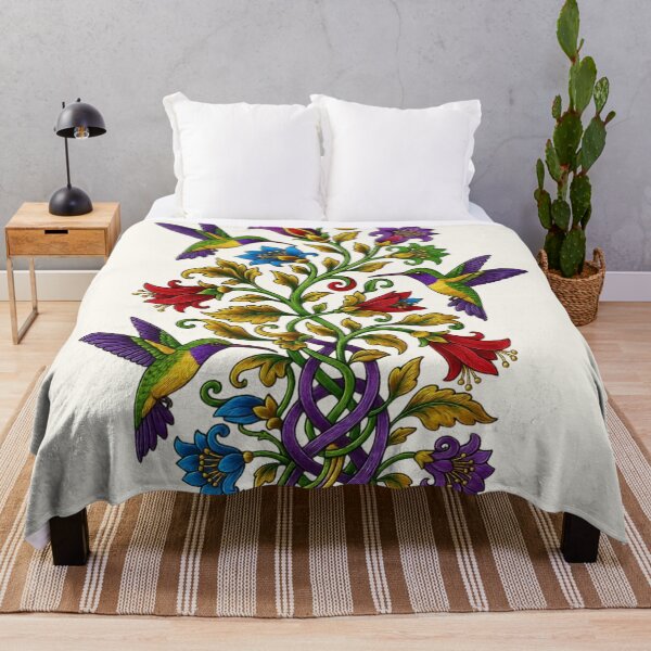 Item preview, Three Hummingbirds Among Spring Flowers designed and sold by Ciervo Primavera.