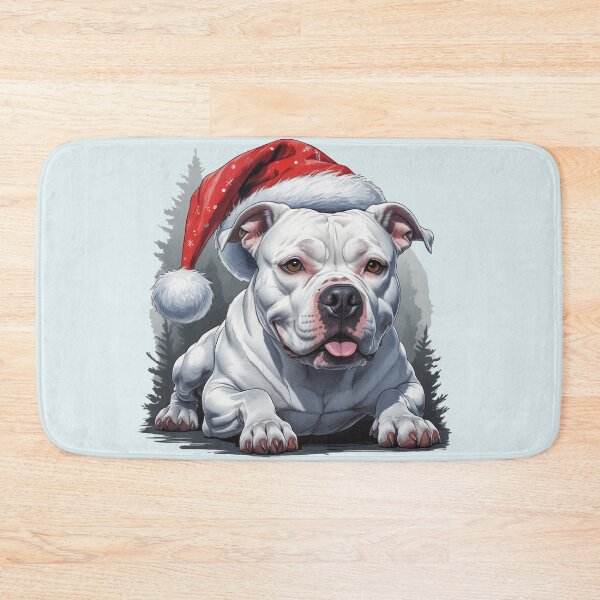 Item preview, White Pitbull Christmas Dog lover designed and sold by PetArt  ⭐⭐⭐⭐⭐.