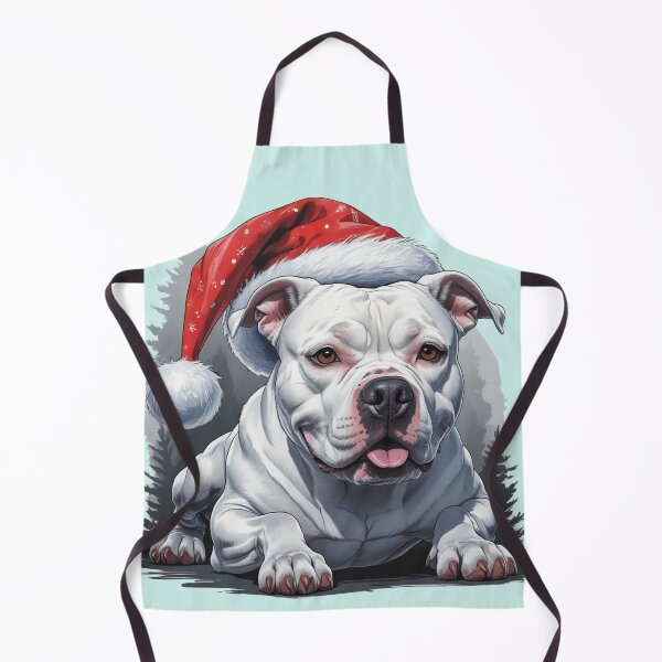Item preview, White Pitbull Christmas Dog lover designed and sold by PetArt ⭐⭐⭐⭐⭐.