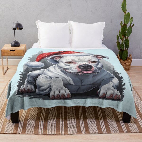 Item preview, White Pitbull Christmas Dog lover designed and sold by PetArt  ⭐⭐⭐⭐⭐.
