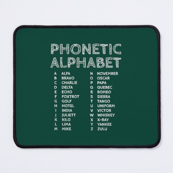 Item preview, NATO Phonetic Alphabet Chart – Green Edition designed and sold by AnnSign.