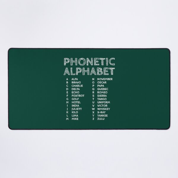 Item preview, NATO Phonetic Alphabet Chart – Green Edition designed and sold by AnnSign.