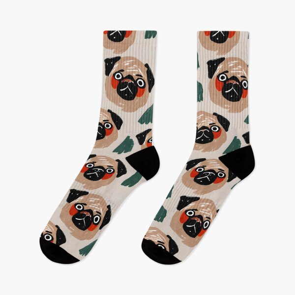 Item preview, Orange and Green Pug Pattern designed and sold by dreampik.