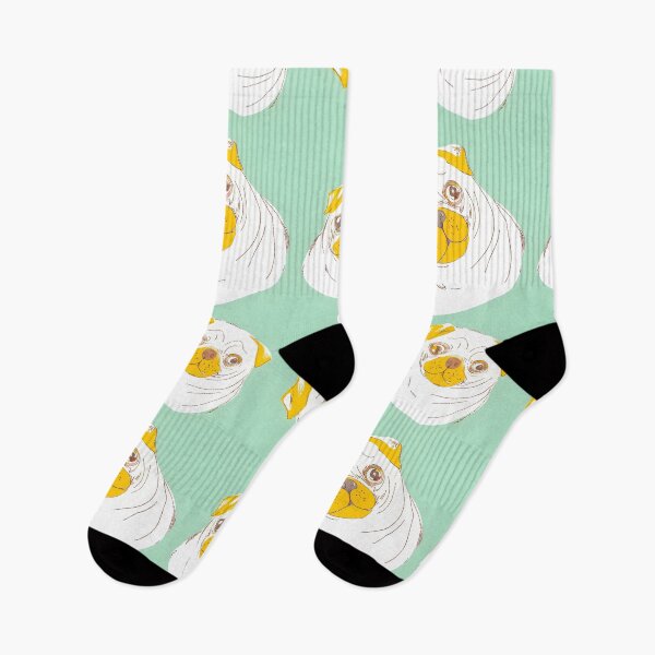 Item preview, Mint Green Pug Pattern designed and sold by dreampik.