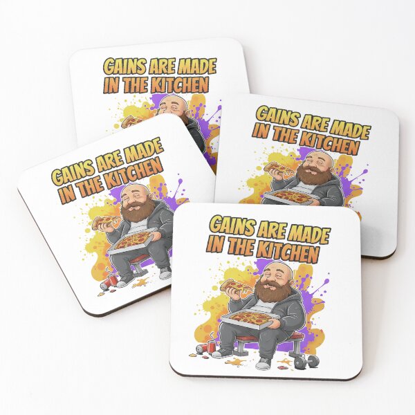 Item preview, Gains Are Made in the Kitchen | Funny Pizza & Gym Meme designed and sold by TheArtForge.