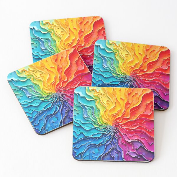 Item preview, Textured Rainbow Swirl Art designed and sold by Health And Fitness Posts e-Store.