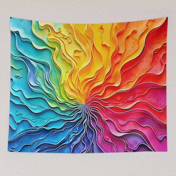 Item preview, Textured Rainbow Swirl Art designed and sold by Health And Fitness Posts e-Store.