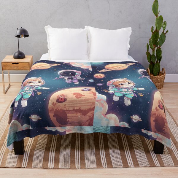 Item preview, Pastel Kitty Duo: Astro-Cats Exploring the Galaxy designed and sold by MoonlitDoodles1.
