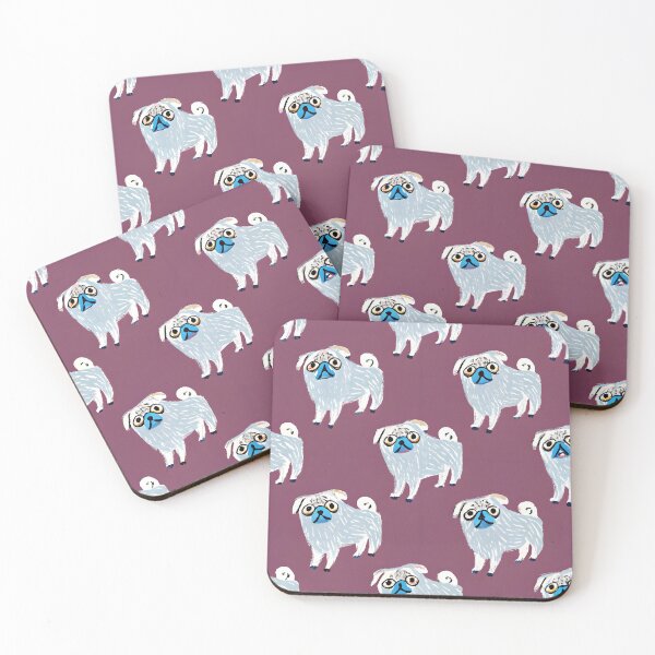 Item preview, Purple Background Pug Pattern designed and sold by dreampik.
