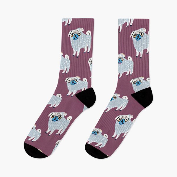 Item preview, Purple Background Pug Pattern designed and sold by dreampik.