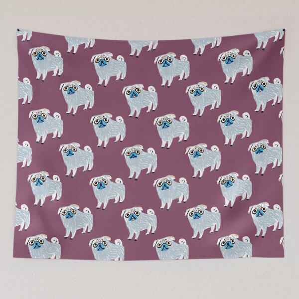 Item preview, Purple Background Pug Pattern designed and sold by dreampik.