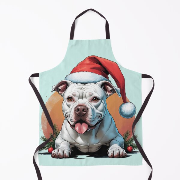Item preview, White Pitbull Christmas Dog lover designed and sold by PetArt ⭐⭐⭐⭐⭐.