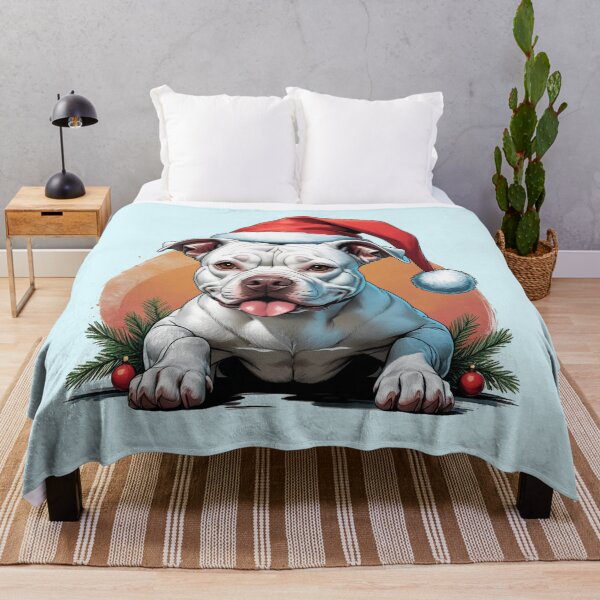 Item preview, White Pitbull Christmas Dog lover designed and sold by PetArt  ⭐⭐⭐⭐⭐.