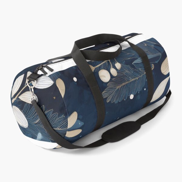 Item preview, Dark blue winter holiday foliage, navy blue and beige winter season minimalist botanicals, watercolor painting leaves  designed and sold by navitalidesign.