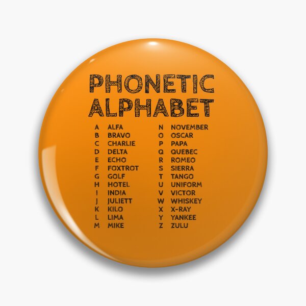 Item preview, NATO Phonetic Alphabet Chart – Orange Edition designed and sold by AnnSign.