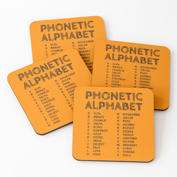 Item preview, NATO Phonetic Alphabet Chart – Orange Edition designed and sold by AnnSign.