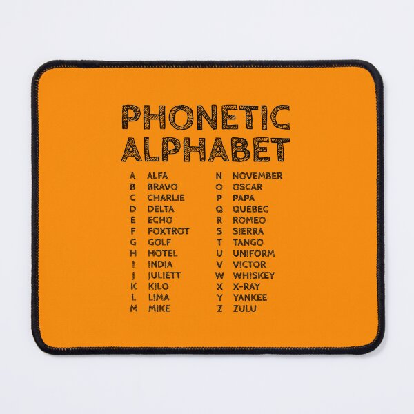 Item preview, NATO Phonetic Alphabet Chart – Orange Edition designed and sold by AnnSign.