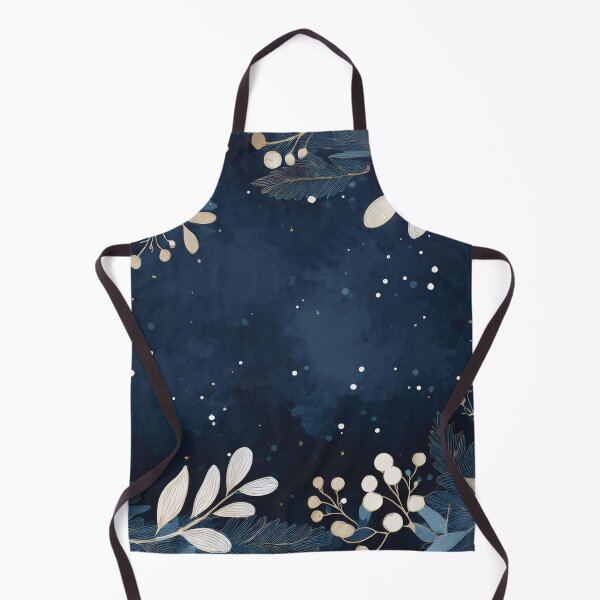Item preview, Dark blue winter holiday foliage, navy blue and beige winter season minimalist botanicals, watercolor painting leaves designed and sold by navitalidesign.