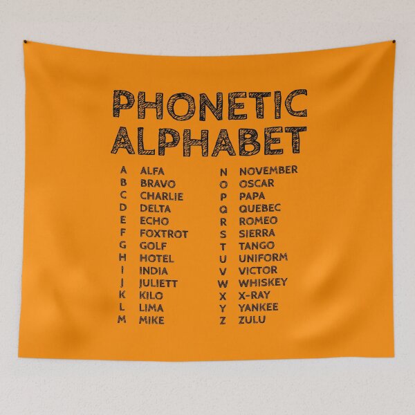 Item preview, NATO Phonetic Alphabet Chart – Orange Edition designed and sold by AnnSign.