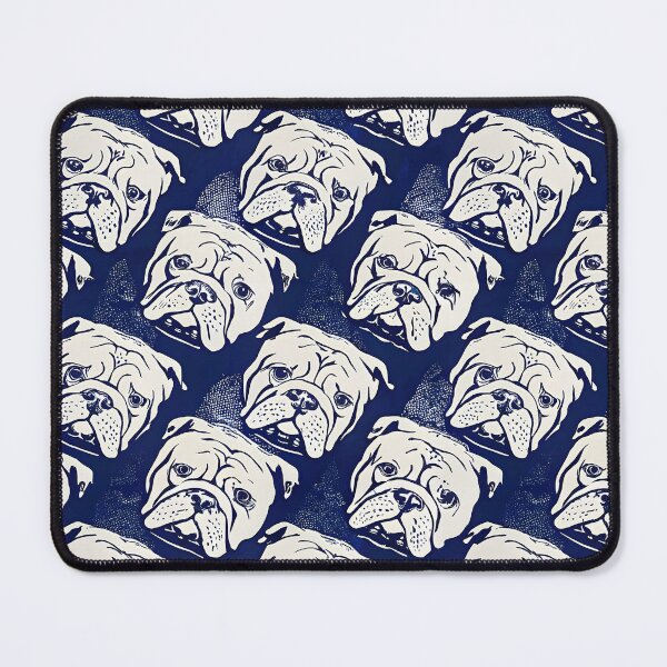 Item preview, Blue and White Pug Pattern designed and sold by dreampik.