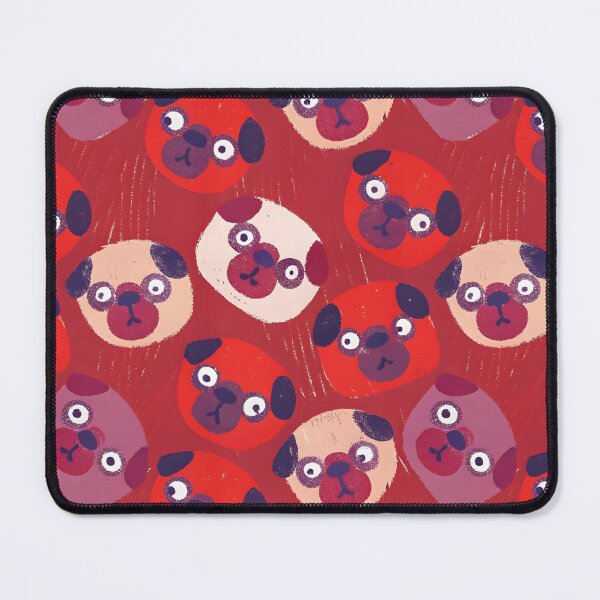 Item preview, Red Background Pug Pattern designed and sold by dreampik.